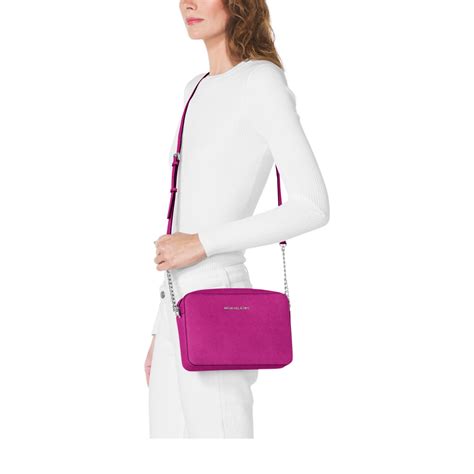 michael kors jet set saffiano purple|mk jet set large crossbody.